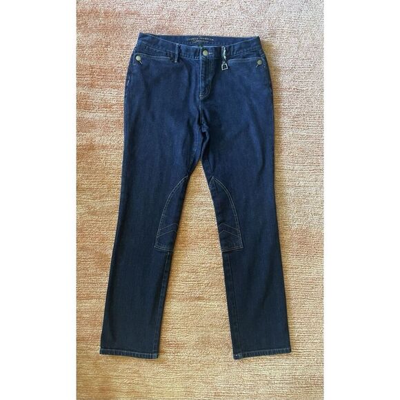 Lauren Jeans Co. Premium Women’s Riding-Style Jeans Dark Blue Size 10 - Picture 1 of 12